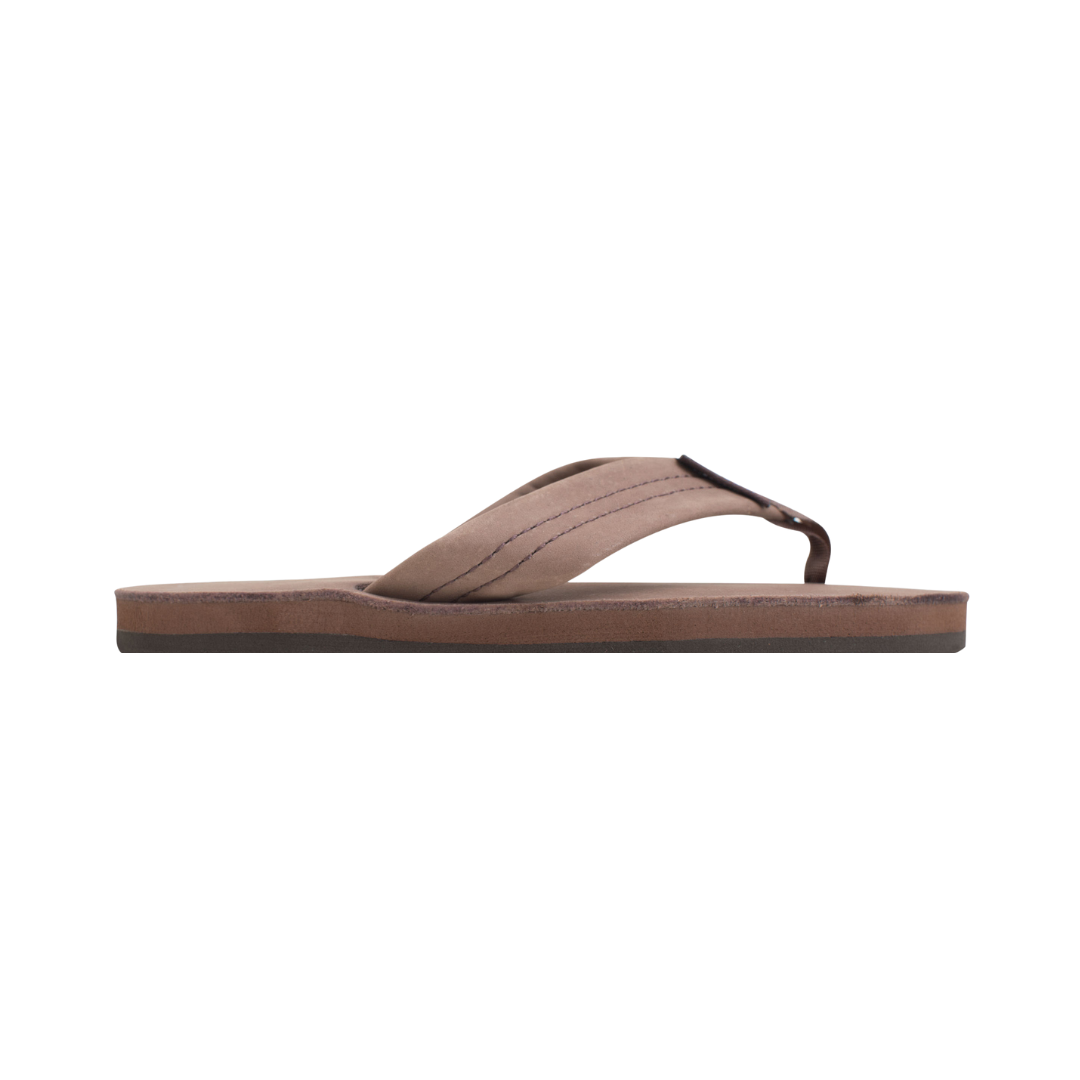 RAINBOW 101LTS00K/EXPR PREMIER LEATHER YTH'S (Medium) Expresso Leather Narrow Strap Sandals