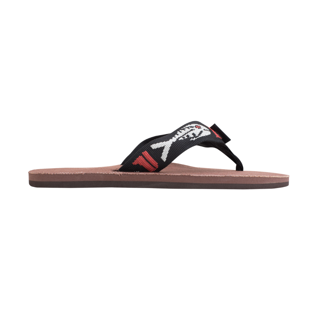 RAINBOW 301AHPFSM/BRSV HEMP TOP SOLE FISH STRAP MN'S (Medium) Brown Silver Nylon Strap Sandals