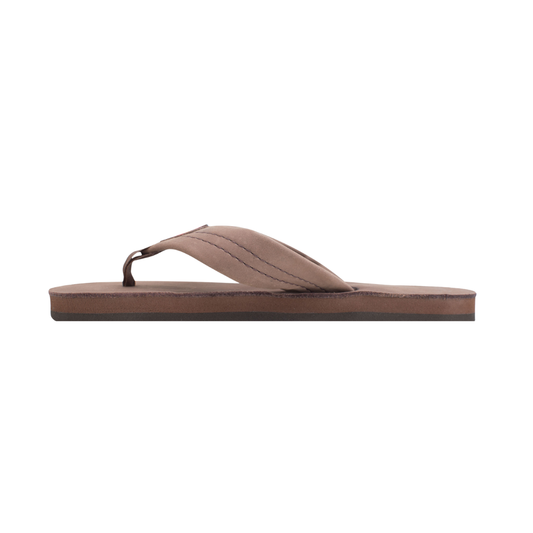 RAINBOW 101LTS00K/EXPR PREMIER LEATHER YTH'S (Medium) Expresso Leather Narrow Strap Sandals