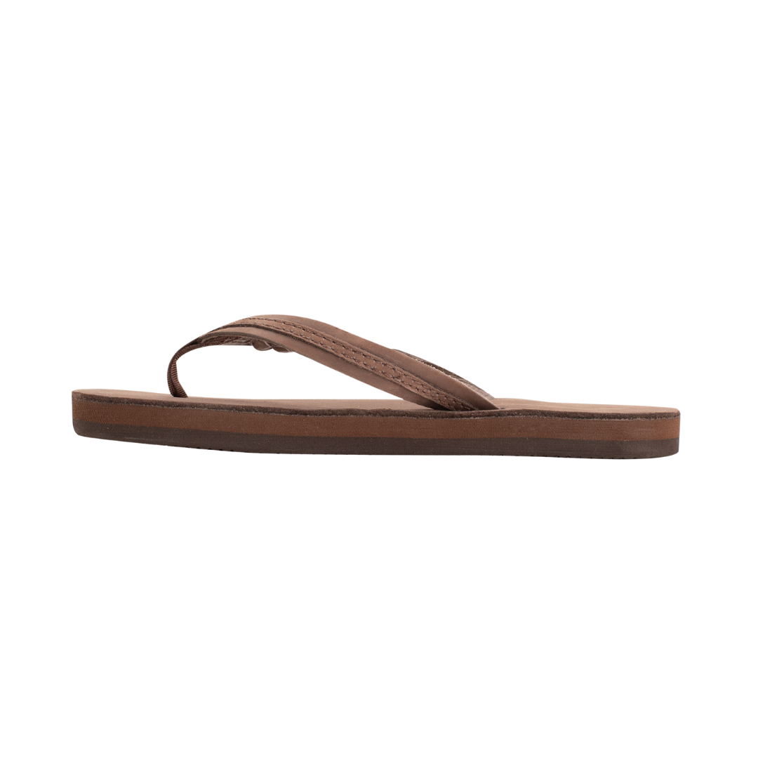 RAINBOW 101LTSFBK/EXPR FLIRTY BRAIDY PREMIERYTH'S (Medium) Expresso Leather Narrow Strap Sandals