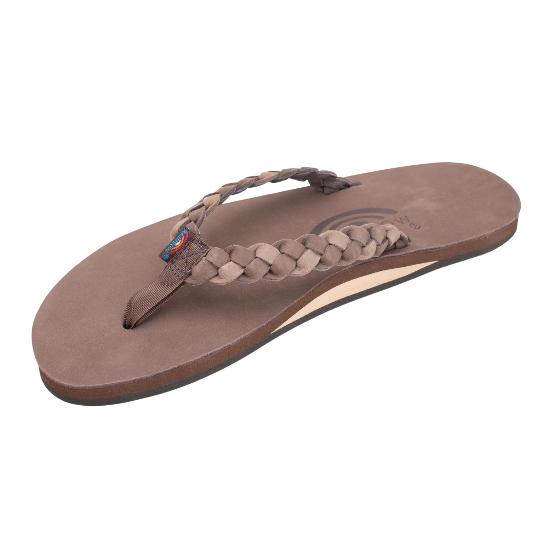 RAINBOW 301ALDBSW/EXDB TWISTED SISTER PREMIER WMN'S (Medium) Expresso/Dark Brown Leather Strap Sandals