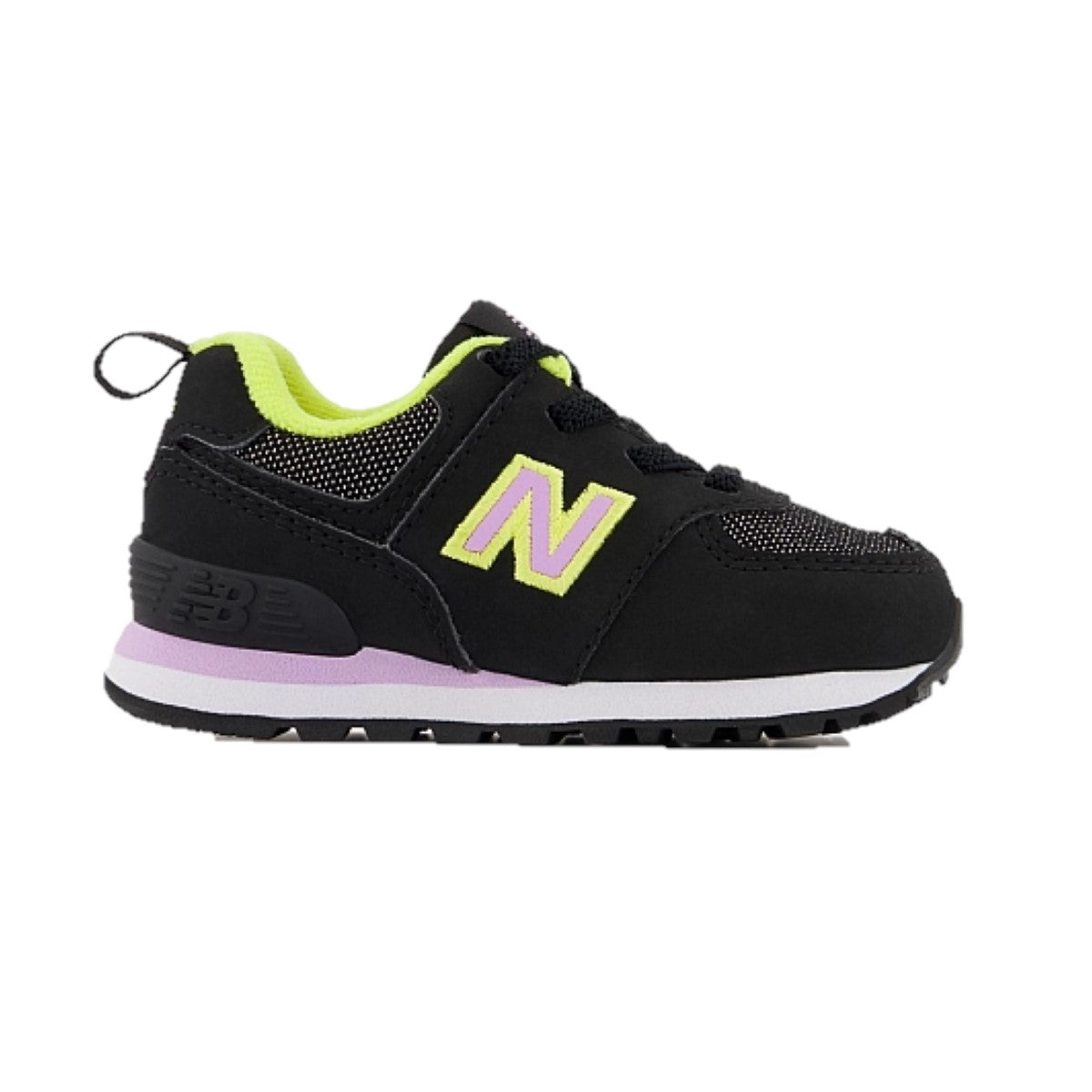 New Balance Infant 574 Fashion Metallic Shoes Black ID574FX2 7 W