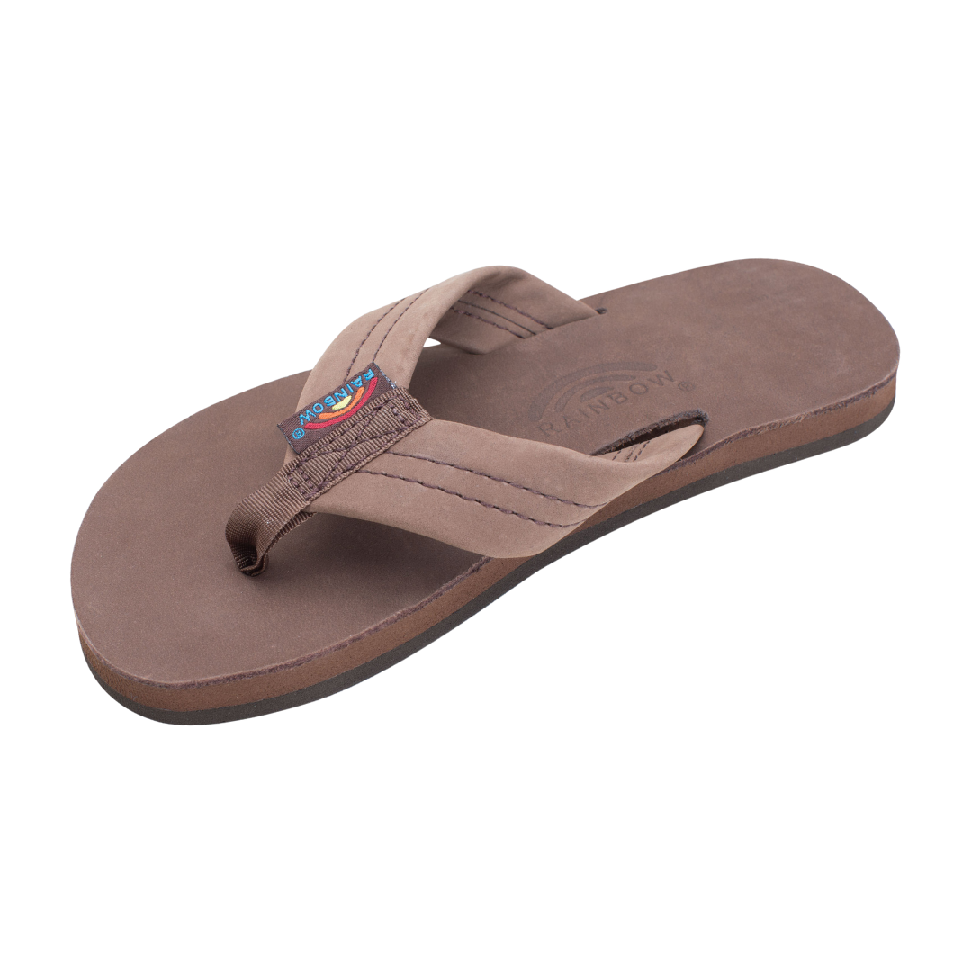 RAINBOW 101LTS00K/EXPR PREMIER LEATHER YTH'S (Medium) Expresso Leather Narrow Strap Sandals