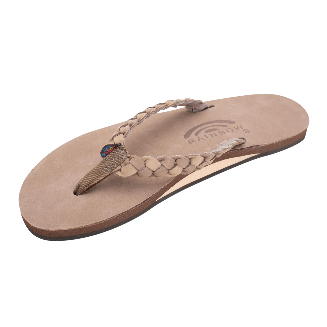 RAINBOW 301ALDBSW/DBSB TWISTED SISTER PREMIER WMN'S (Medium) Dark Brown/Sierra Leather Strap Sandals