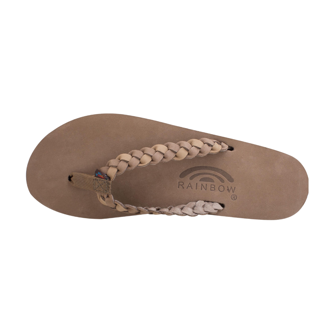 RAINBOW 301ALDBSW/DBSB TWISTED SISTER PREMIER WMN'S (Medium) Dark Brown/Sierra Leather Strap Sandals