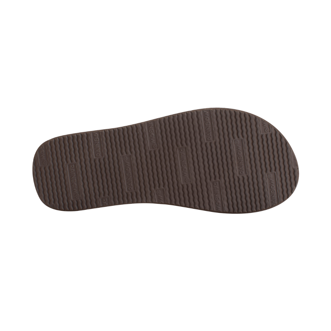 RAINBOW 101LTSFBK/EXPR FLIRTY BRAIDY PREMIERYTH'S (Medium) Expresso Leather Narrow Strap Sandals
