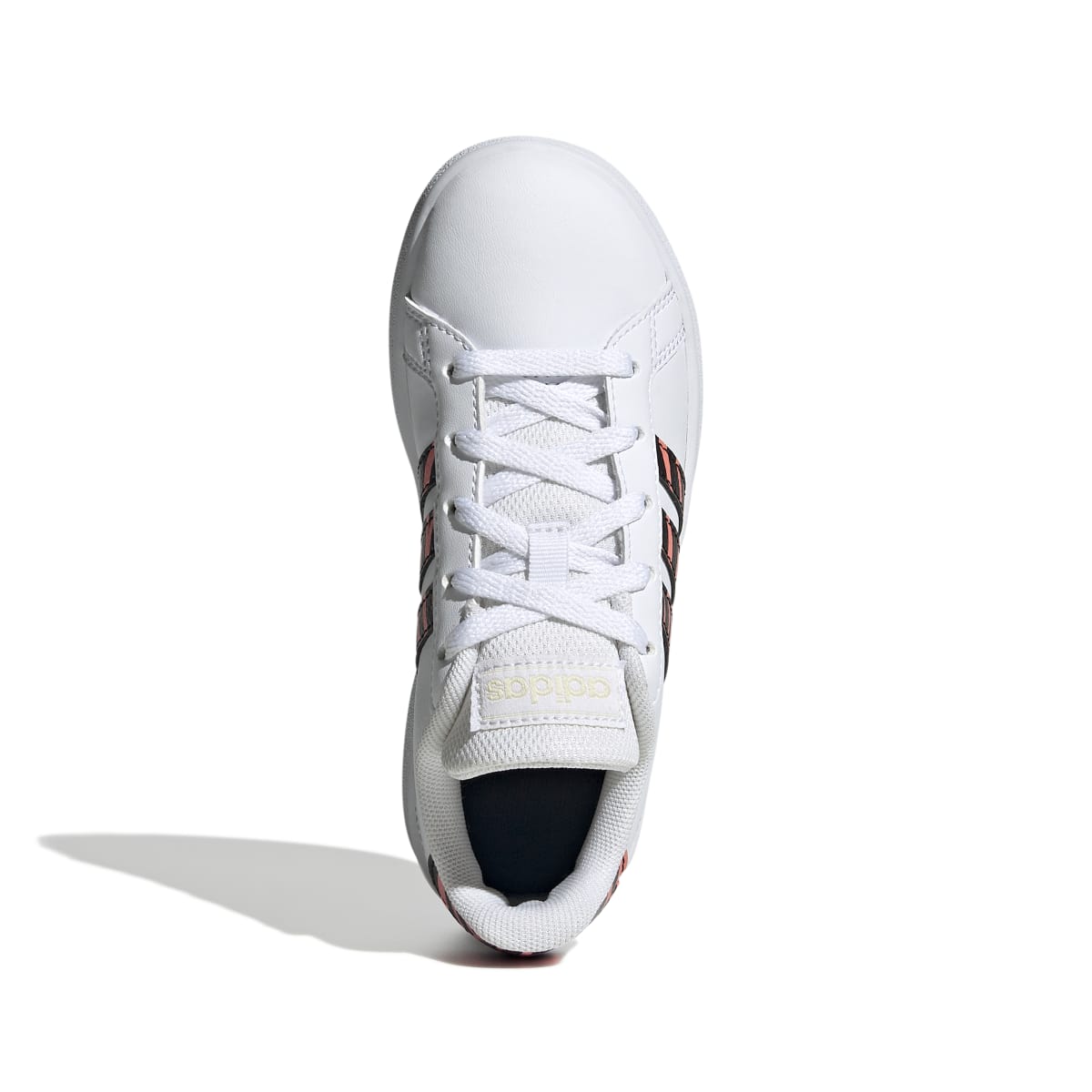 ADIDAS GZ1067 GRAND COURT K JR'S (Medium) White/Black/Red Synthetic Leather Lifestyle Shoes