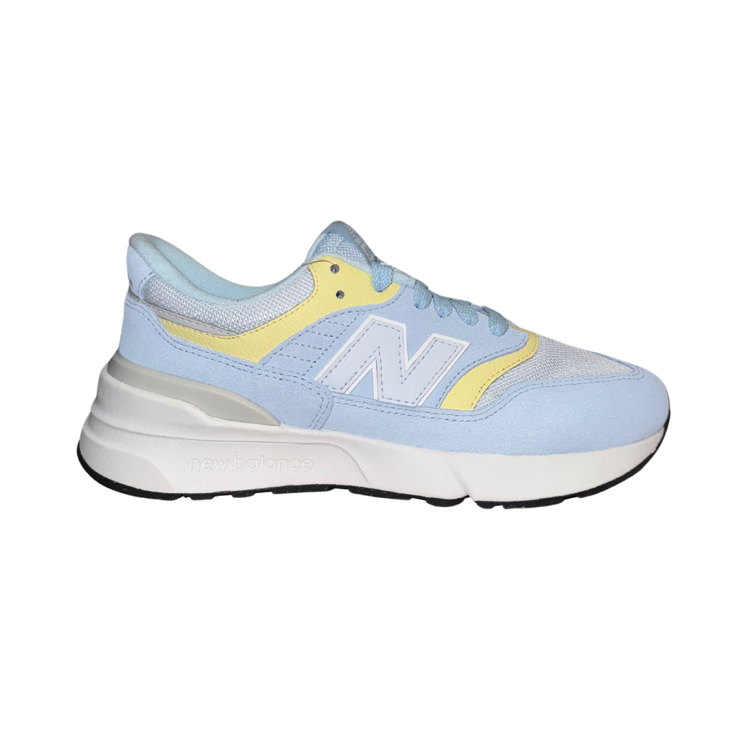 NEW BALANCE GR997RSL-W 997R V1 JR'S (Wide) Light Chrome Blue/Parchment Suede & Mesh Lifestyle Shoes