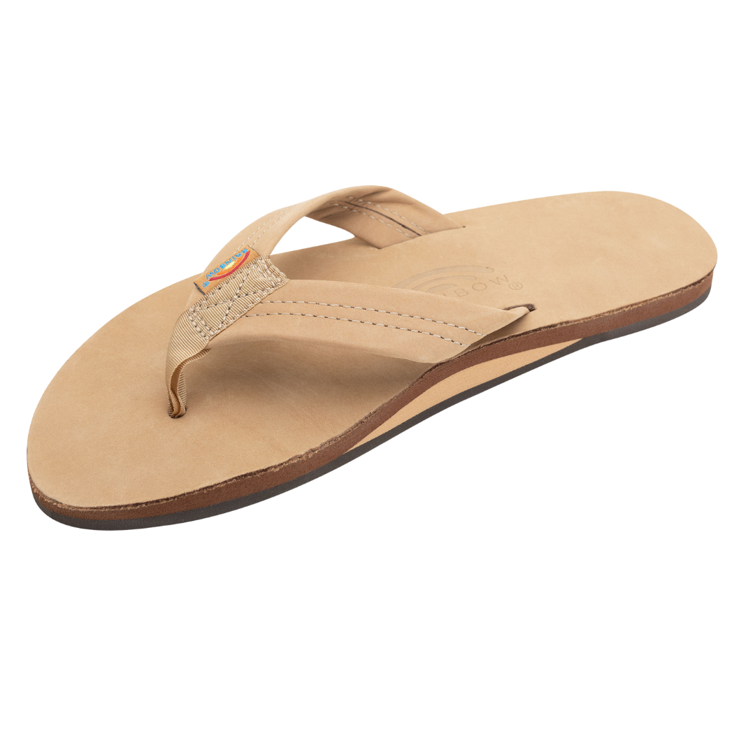 RAINBOW 301ALTS0W/SRBR SINGLE LAYER PREMIER WMN'S (Medium) Sierra Brown Leather Strap Sandals