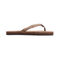 RAINBOW 101LTSFBK/DKBR FLIRTY BRAIDY PREMIER YTH'S (Medium) Dark Brown Leather Narrow Strap Sandals