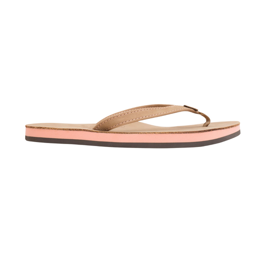 RAINBOW 301ALCM0W/MELN THE TROPICS WMN'S (Wide) Sierra Brown/Melon Leather Strap Sandals
