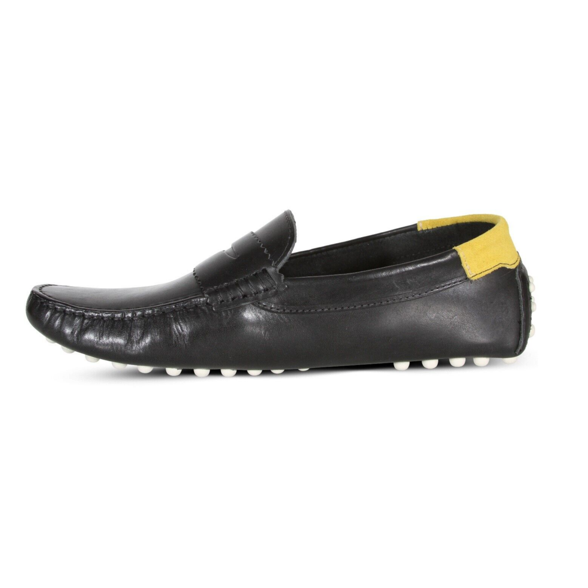 LACOSTE 7-45CMA0032454 CONCOURS 123 MN'S (Medium) Black/Off White Leather Lifestyle Loafers