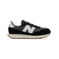 NEW BALANCE GS237PF-M 237 (GS237V1) JR'S (Medium) Black Suede & Mesh Running Shoes