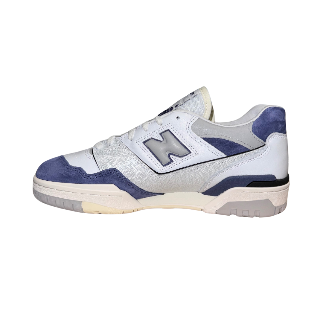 NEW BALANCE BB550BWG 550 RETRO HOOPS MN'S (Medium) White/Blue/Grey Leather, Synthetic & Mesh Basketball Shoes