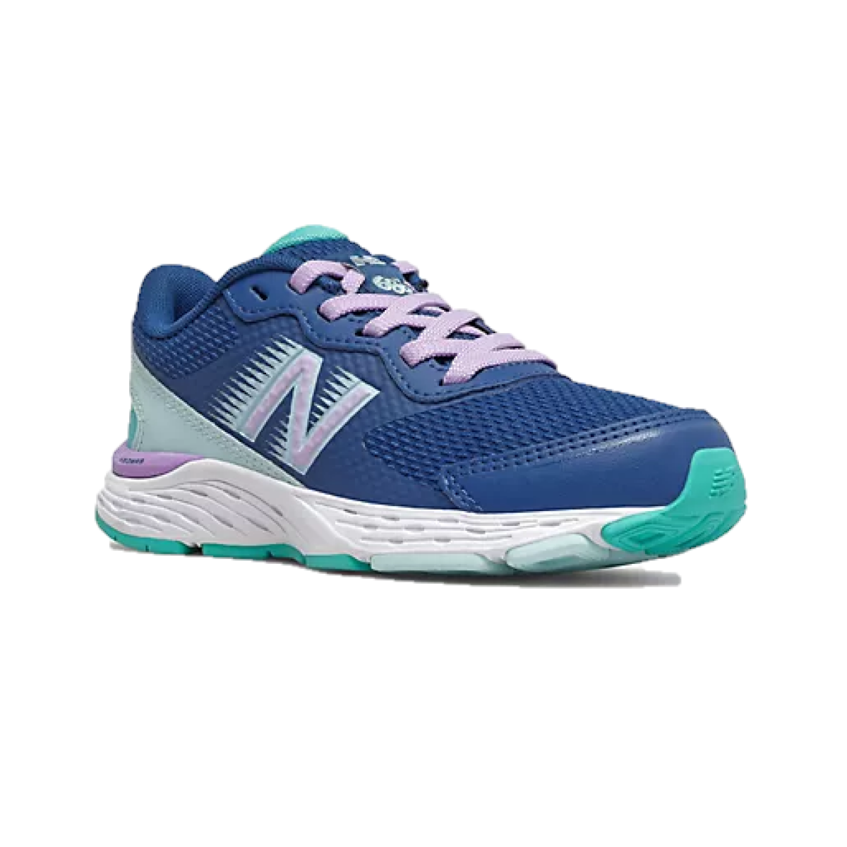 NEW BALANCE YP680CW6 680v6 (YP680V6) JR'S (Wide) Captain Blue Leather & Mesh Running Shoes