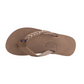 RAINBOW 101LTSFBK/DKBR FLIRTY BRAIDY PREMIER YTH'S (Medium) Dark Brown Leather Narrow Strap Sandals