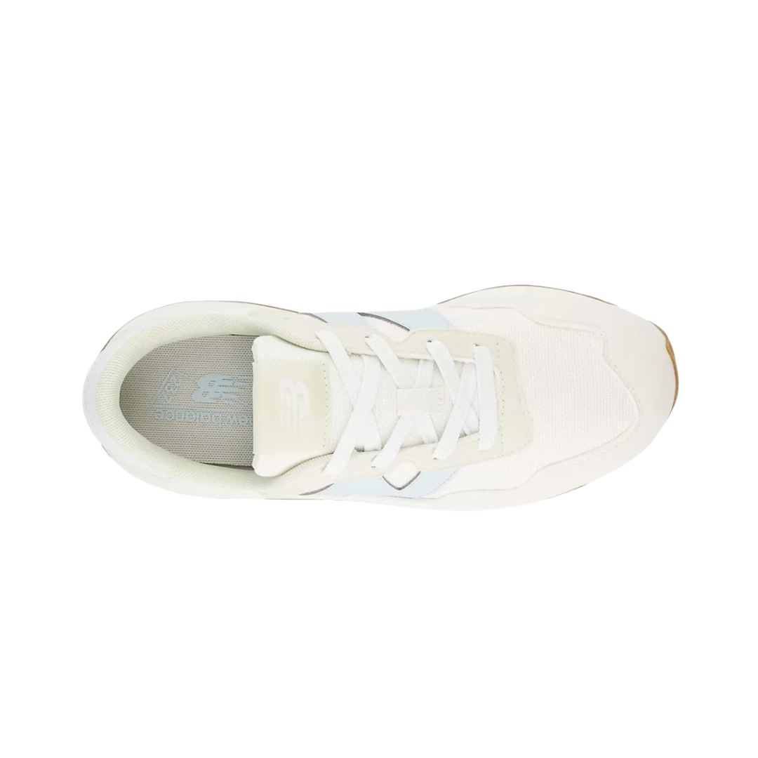 NEW BALANCE GS237WF-W 237 JR'S (Wide) Blue/White Suede & Mesh Lifestyle Shoes