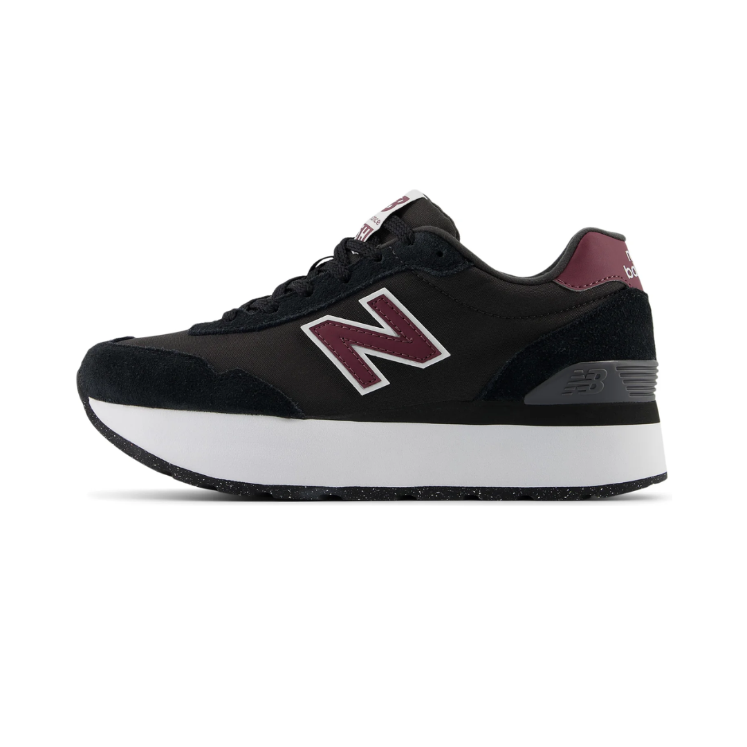 NEW BALANCE WL515HSB 515H WMN'S (Medium) Black/Burgundy Suede & Mesh Lifestyle Shoes