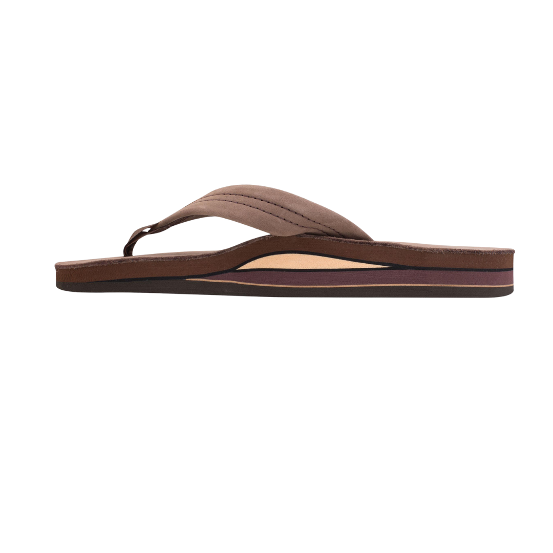 RAINBOW 302ALTS0W/EXPR DOBLE LAYER PREMIER WMN'S (Medium) Expresso Leather Strap Sandals