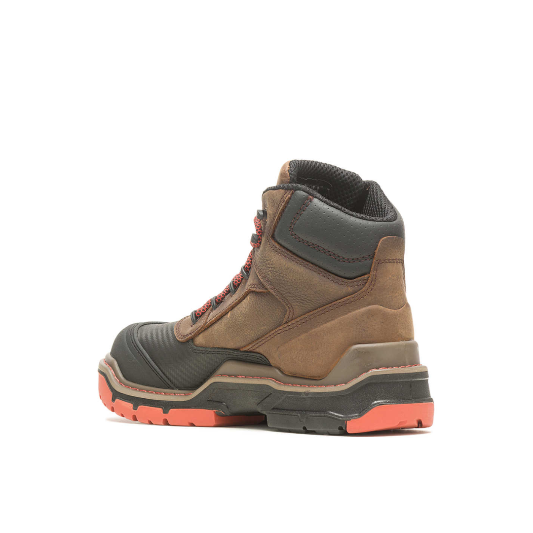WOLVERINE W231042-M RAIDER SHIELD DS FLX WP 6'' CM WP MN'S (Medium) Dark Earth Leather Work Boots