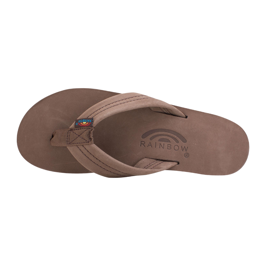 RAINBOW 302ALTS0W/EXPR DOBLE LAYER PREMIER WMN'S (Medium) Expresso Leather Strap Sandals