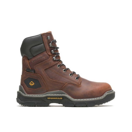 WOLVERINE W211111-EW RAIDER DURASHOCK INSULATED 8'' CT WP MN'S (Extra Wide) Peanut Leather Work Boots
