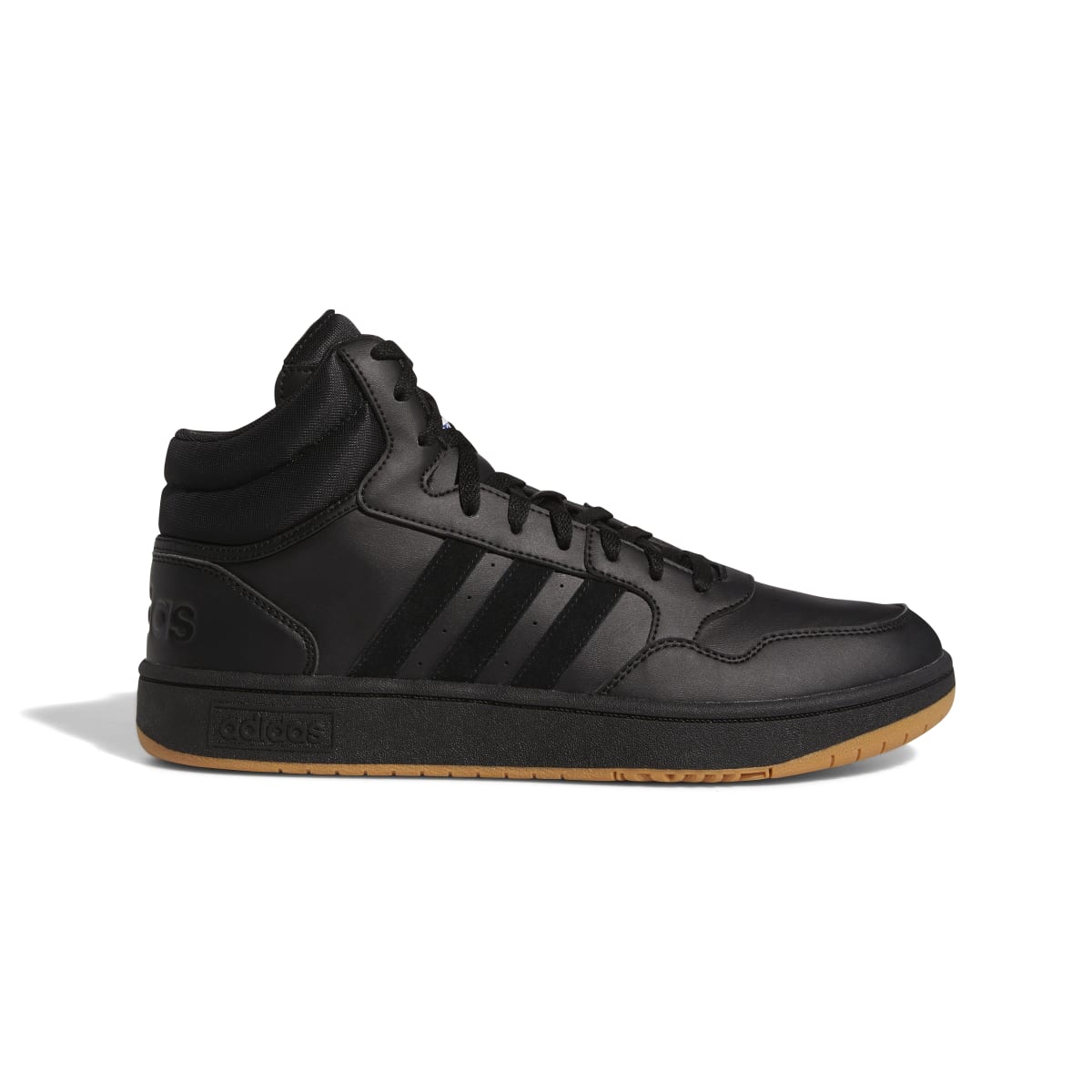 ADIDAS GY4745 HOOPS MID 3.0 MN'S (Medium) Black/Black/White Leather Basketball Shoes