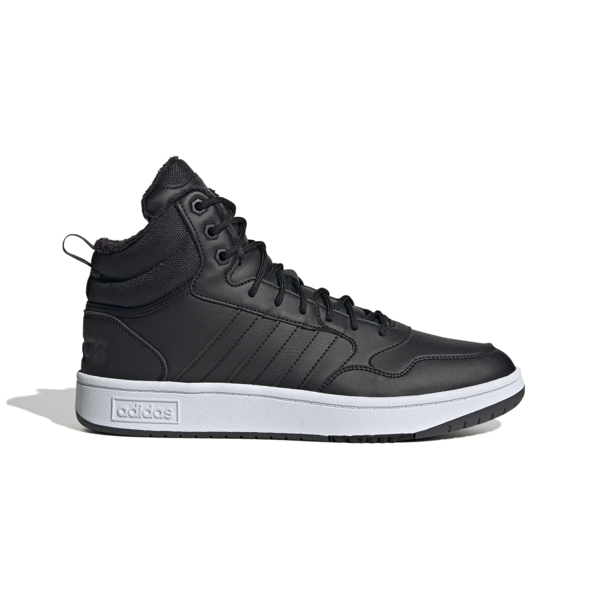 ADIDAS GZ6679 HOOPS MID 3.0 WINTERIZED MN'S (Medium) Black/Black/White Synthetic Leather Basketball Shoes