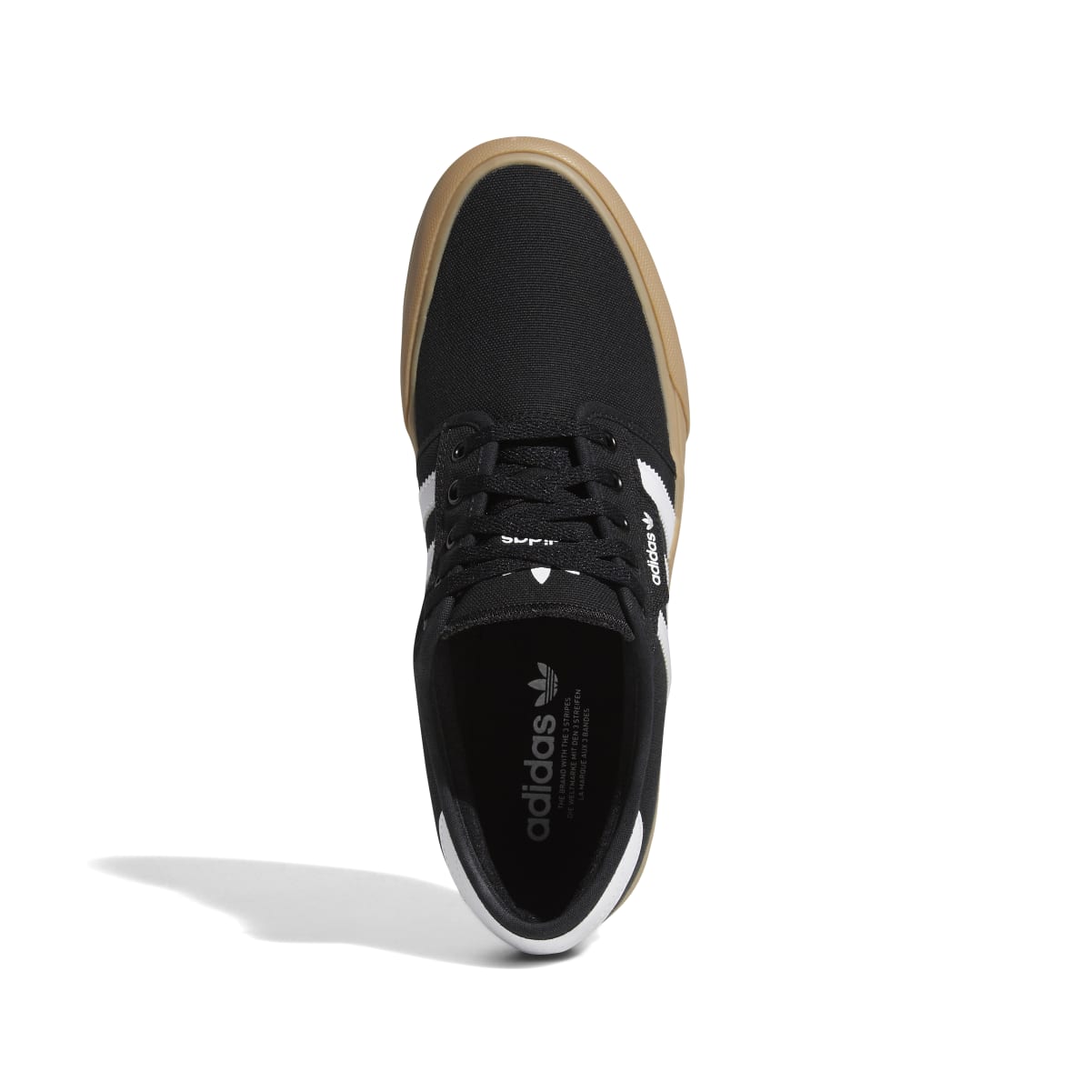 ADIDAS GZ8567 SEELEY XT MN'S (Medium) Black/White/Gum Textile Skate Shoes