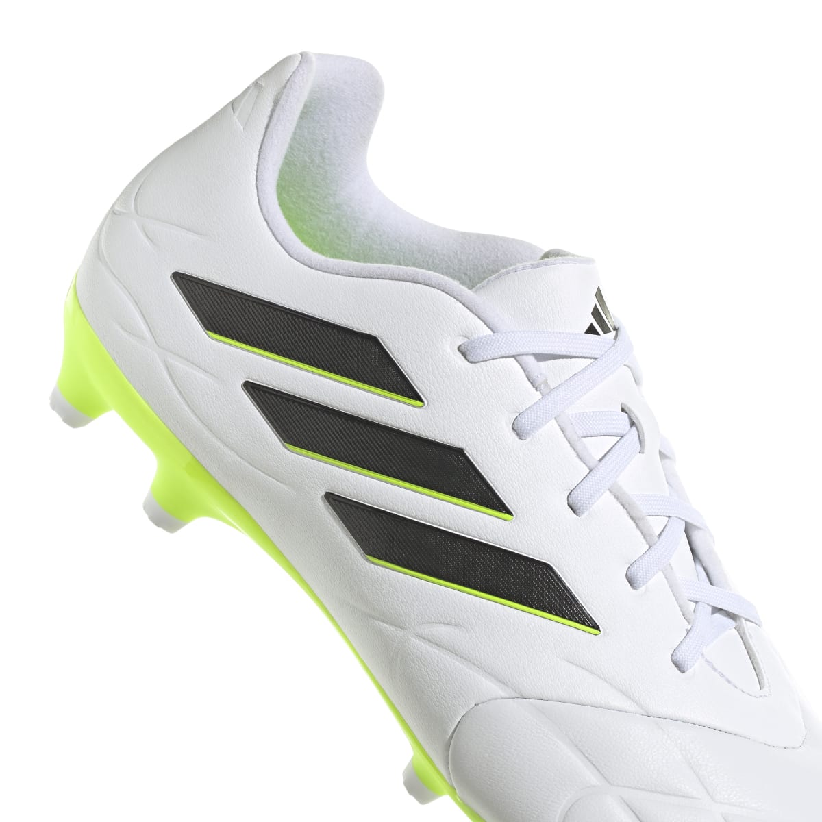 ADIDAS HQ8984 COPA PURE.3 FG MN'S (Medium) White/Black/Lemon Leather Soccer Shoes