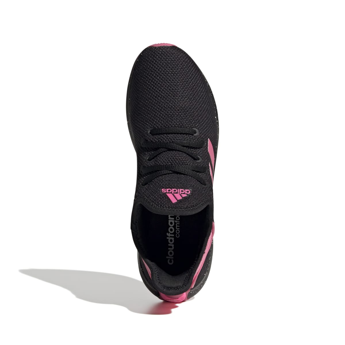 ADIDAS IG7380 CLOUDFOAM PURE SPW WMN'S (Medium) Black/Pink/Pink Textile Running Shoes