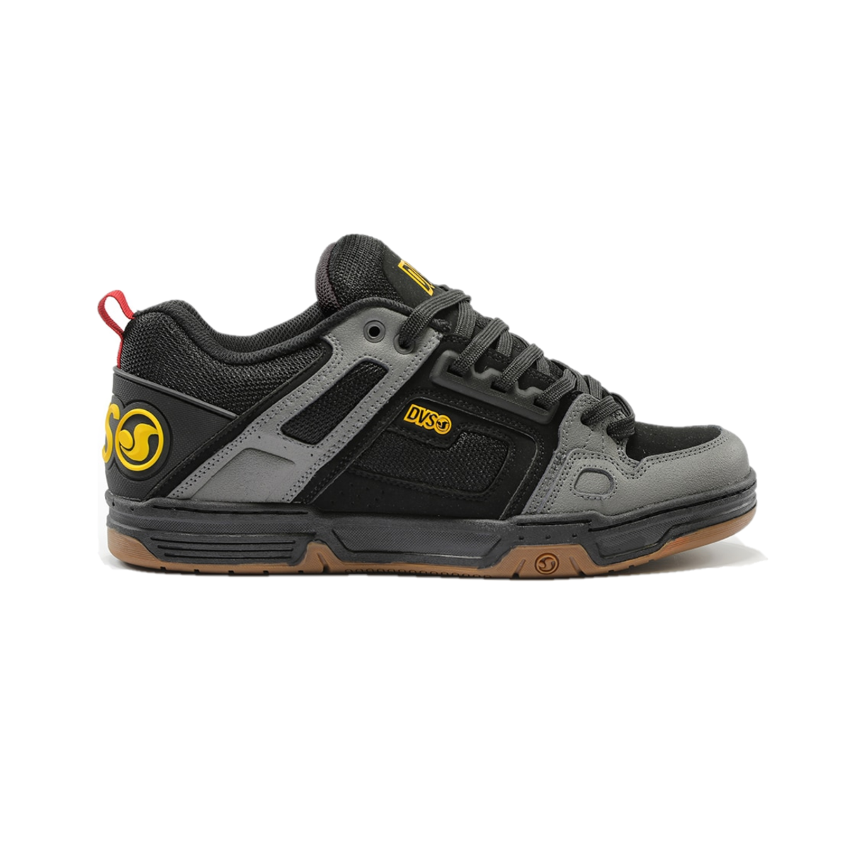 DVS F0000029995 COMANCHE MN'S (Medium) Black/Charcoal/Gum Leather & Nubuck Skate Shoes