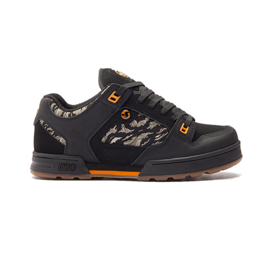 DVS F0000110975 MILITIA MN'S (Medium) Black/Jungle/Camo Leather & Nubuck Skate Shoes