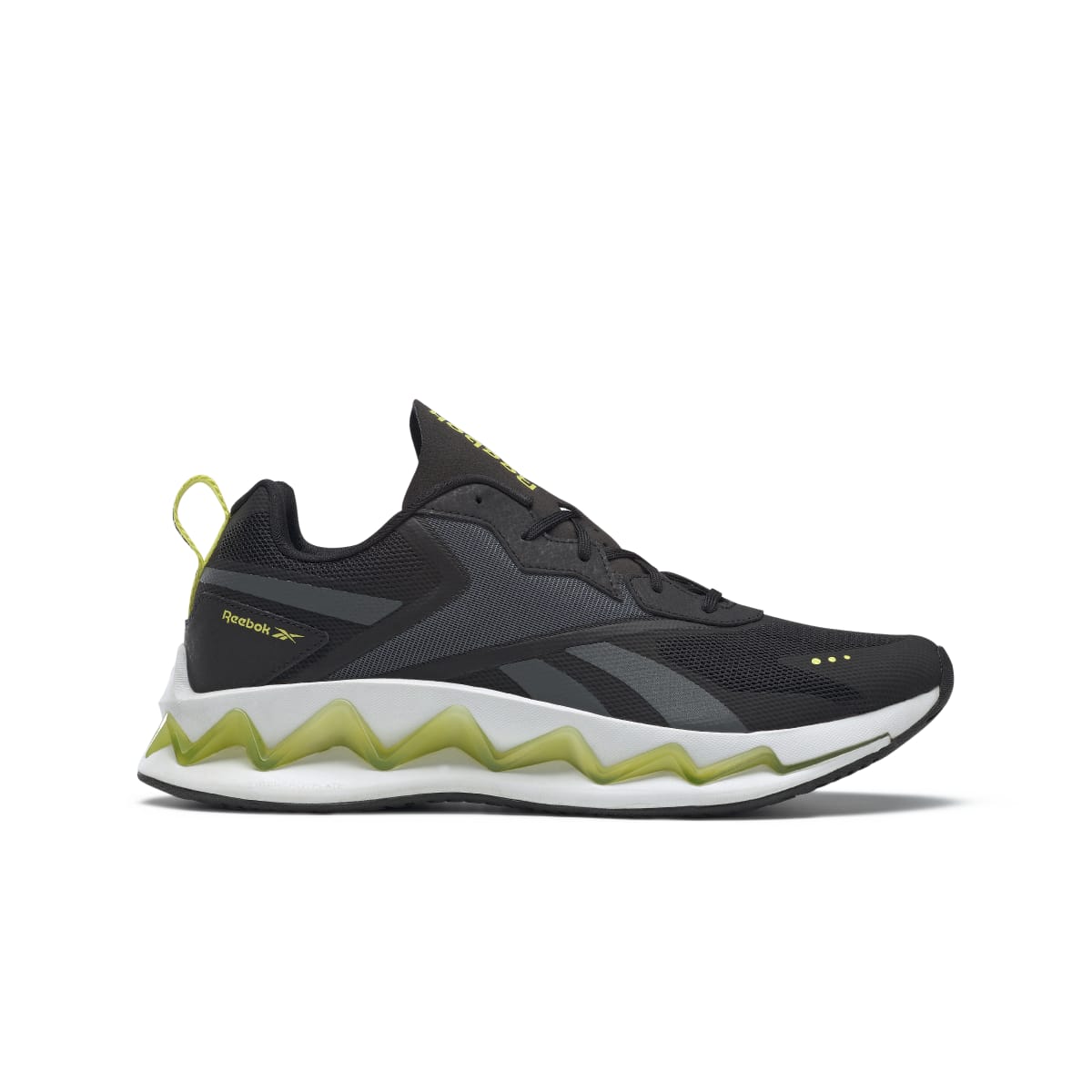 REEBOK FU8184 ZIGELUSION ENERGY MN'S (Medium) Black/Chartreuse/Grey Mesh Running Shoes