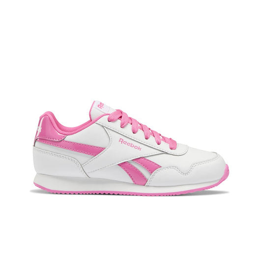 REEBOK GW3704 ROYAL CL JOGGER 3.0 JR'S (Medium) White/White/Pink Synthetic Lifestyle Shoes