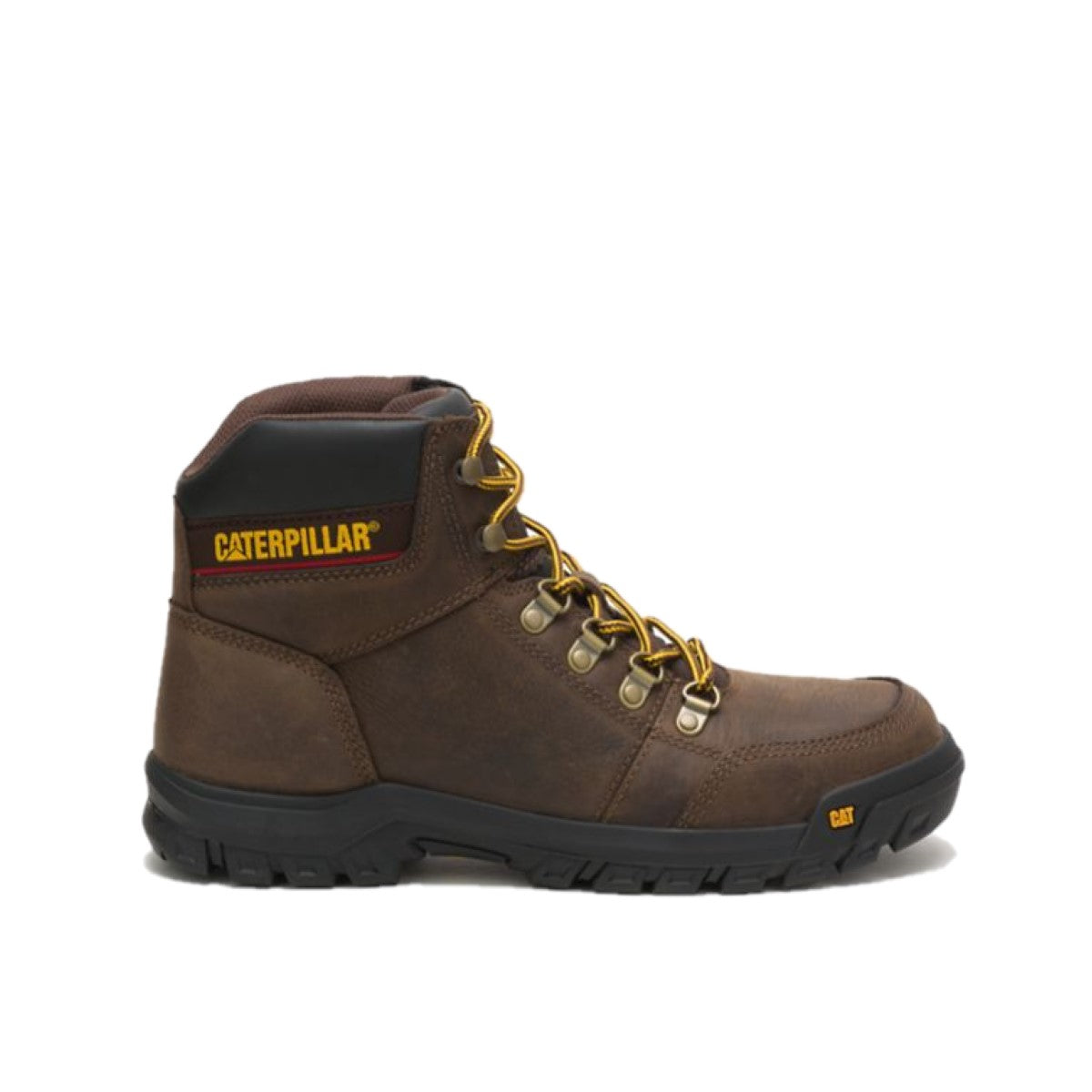 CATERPILLAR P74087-M OUTLINE MN'S (Medium) Brown Leather Work Boots