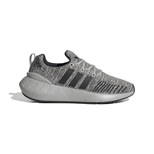 ADIDAS GZ1555 SWIFT RUN 22 JR'S (Medium) Grey/Black/Grey Mesh Running Shoes