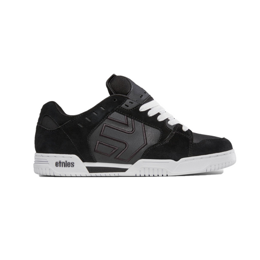 ETNIES 4101000537 976 FAZE MN'S (Medium) Black/White Nubuck & Synthetic Skate Shoes