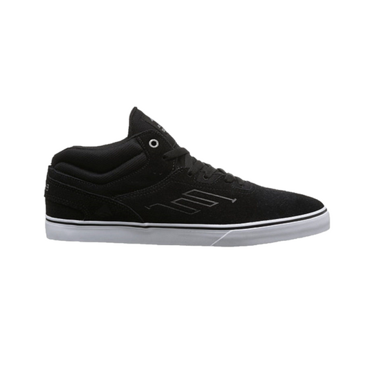 EMERICA 6102000107 976 WESTGATE MID VULC MN'S (Medium) Black/White Leather Skate Shoes