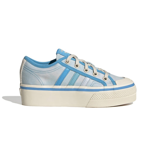 ADIDAS GY7052 NIZZA PLATFORM JR'S (Medium) Blue/Rush/White Textile Lifestyle Shoes