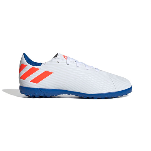 ADIDAS F99929 NEMEZIZ MESSI 19.4 TF KID'S (Medium) White/Red/Blue Synthetic Soccer Shoes