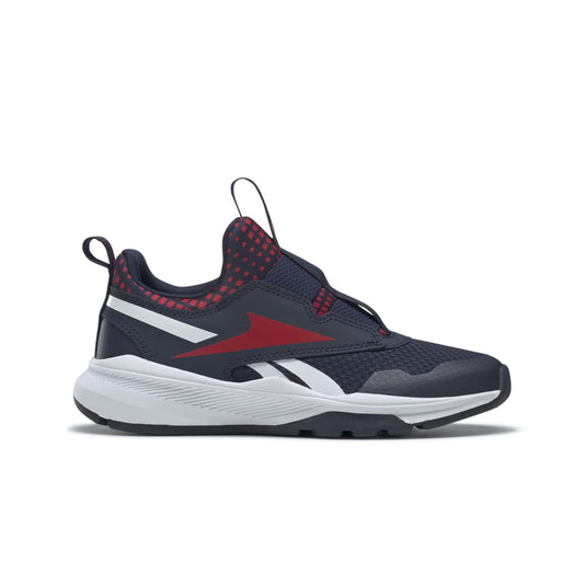 REEBOK GW1239 XT SPRINTER SLIP-ON KID'S (Medium) Navy/Red/White Textile & Leather Running Shoes