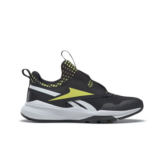 REEBOK GW1238 XT SPRINTER SLIP-ON YHT'S (Medium) Black/Yellow/White Textile & Leather Running Shoes