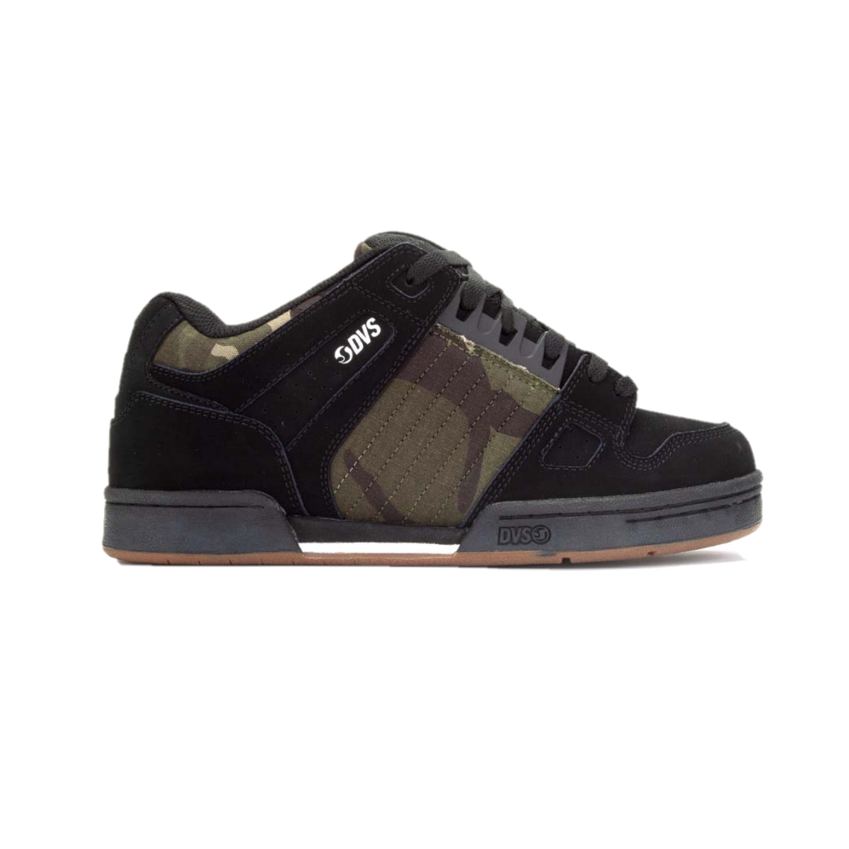 DVS F0000233962 CELSIUS MN'S (Medium) Black/Camo/Charcoal Suede, Leather & Nubuck Skate Shoes