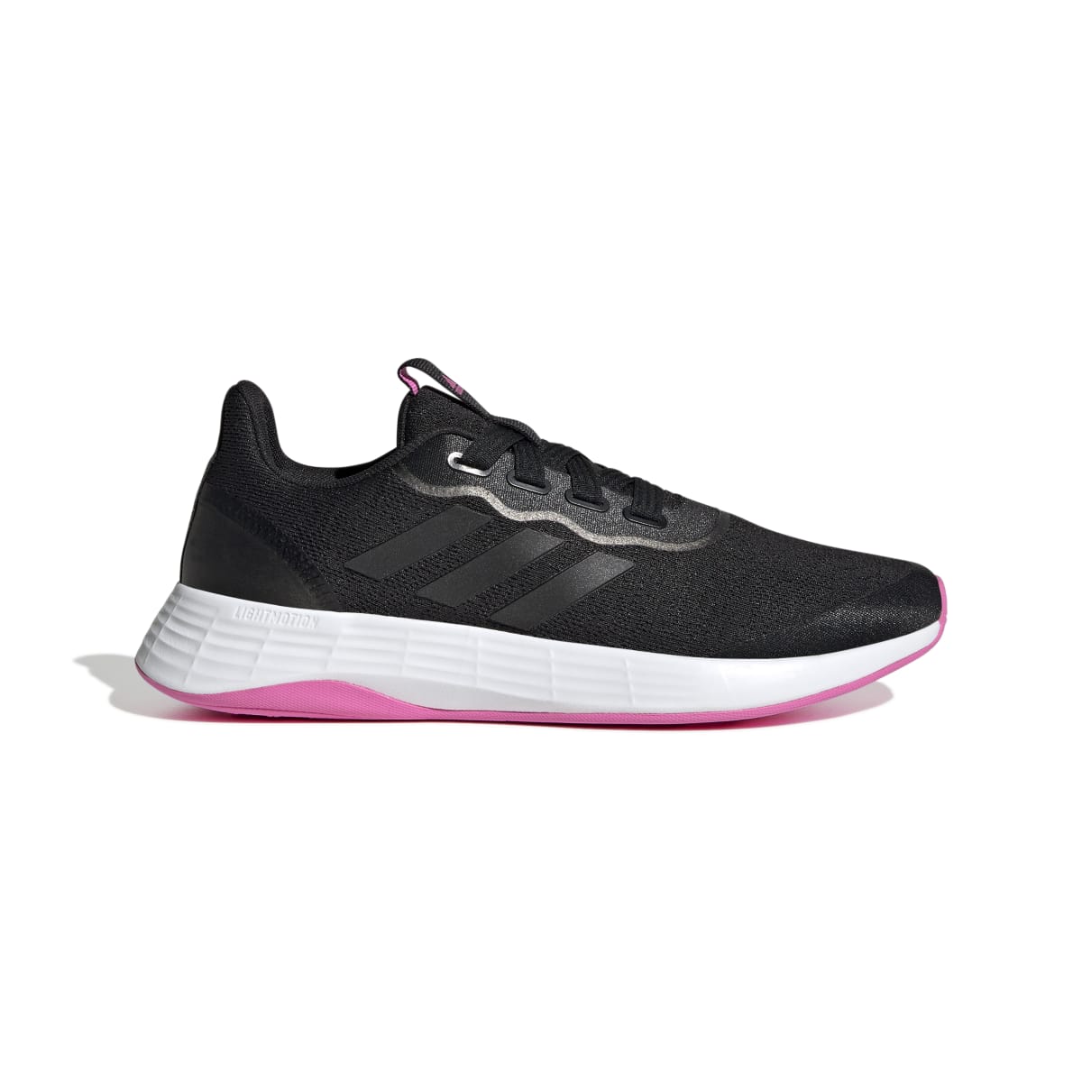ADIDAS Q46321 QT RACER SPORT WMN'S (Medium) Black/Black/Pink Running Shoes