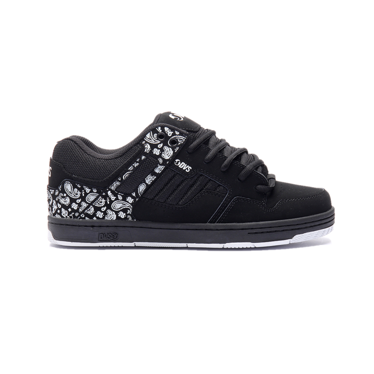 DVS F0000278035 ENDURO 125 MN'S (Medium) Black/White/Printed Leather & Mesh Skate Shoes