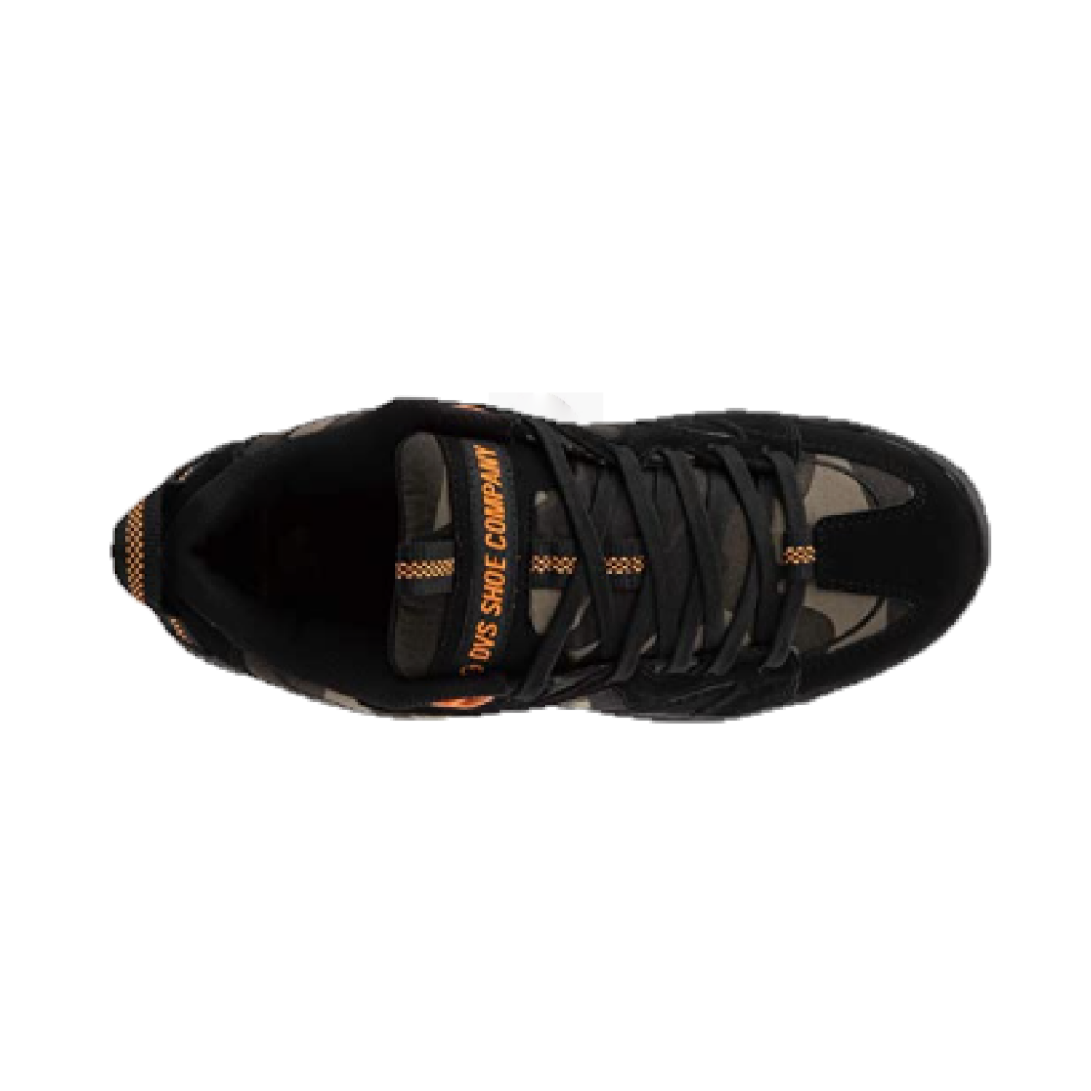 DVS F0000326003 DEVIOUS MN'S (Medium) Black/Camo/Orange Suede Skate Shoes