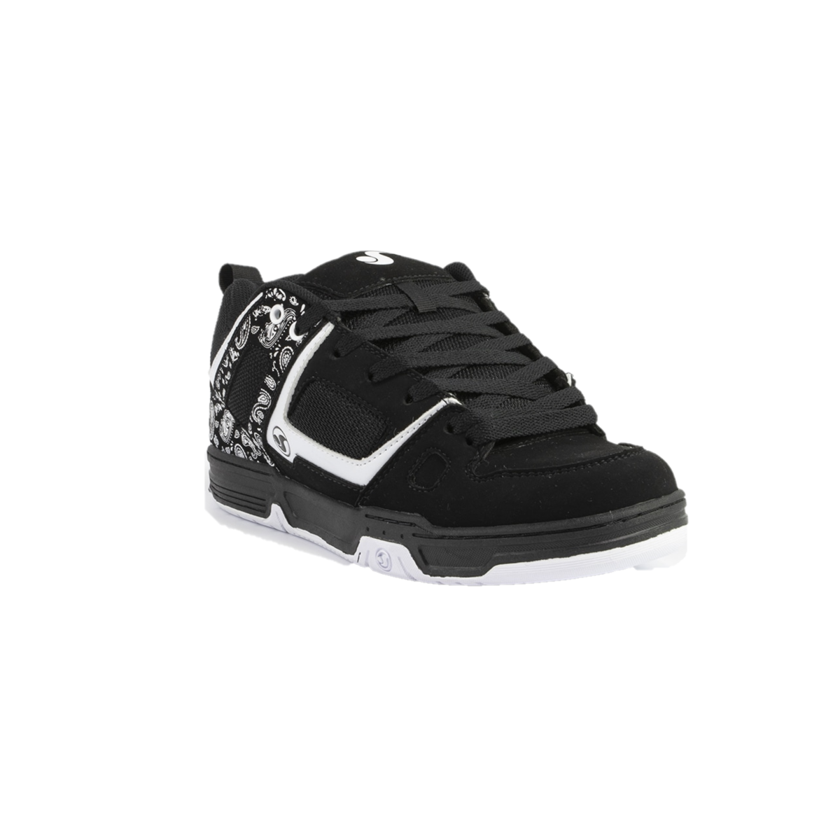 DVS F0000329002 GAMBOL MN'S (Medium) Black/White Leather & Nubuck Skate Shoes