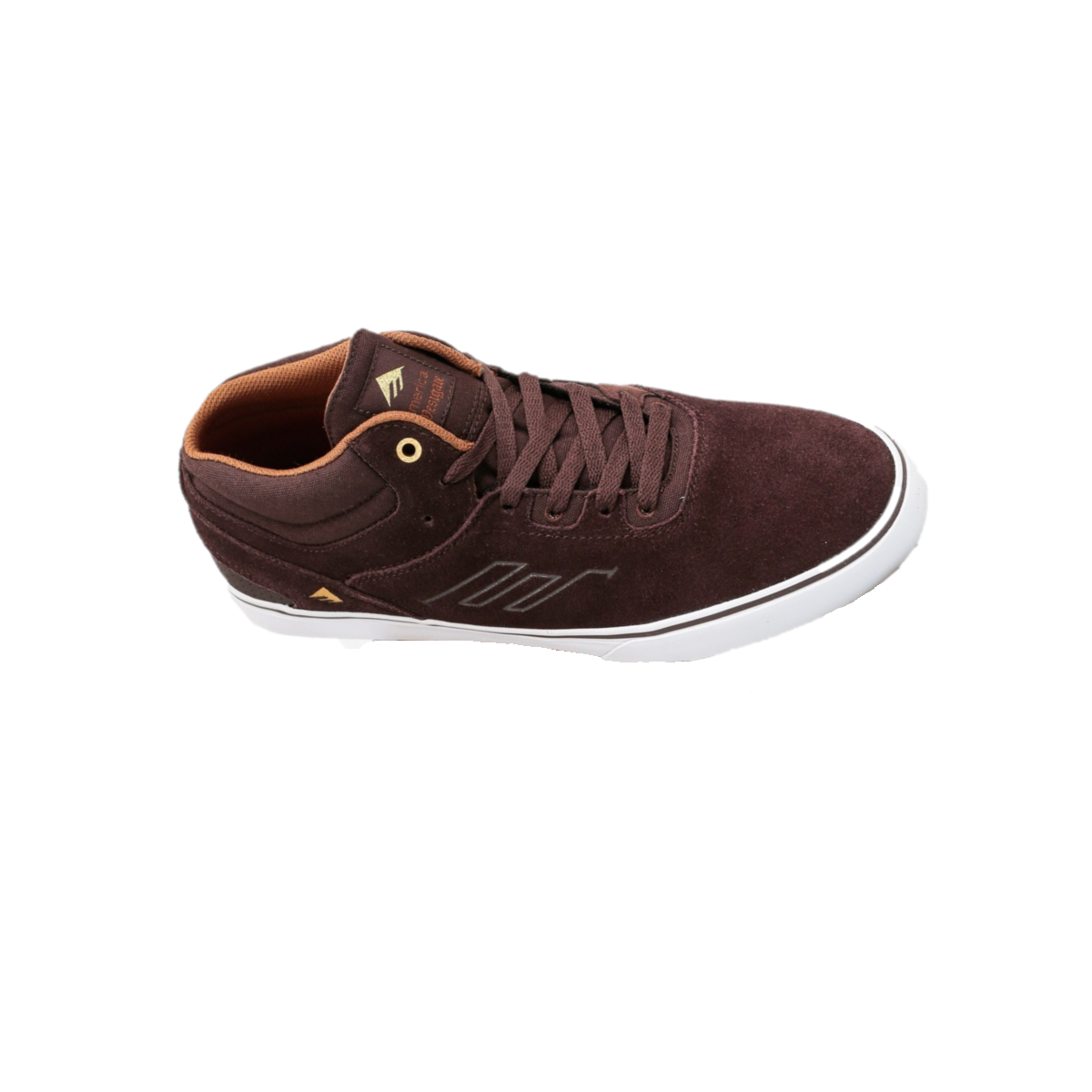 EMERICA 6102000107 919 WESTGATE MID VULC MN S Medium Dark Brown Leather Skate Shoes