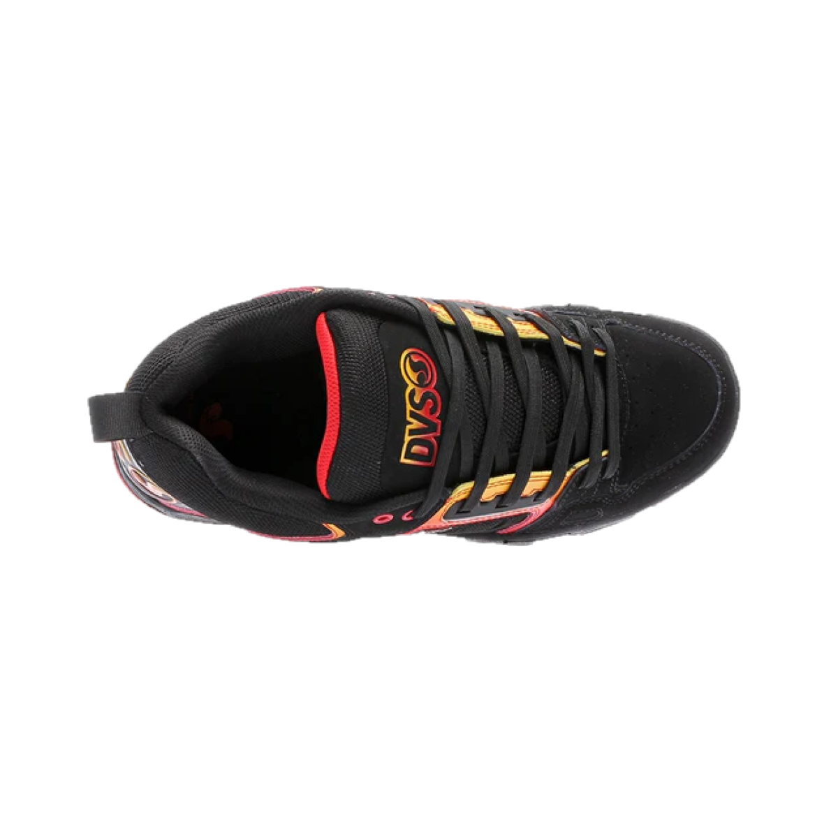 DVS F0000029999 COMANCHE MN'S (Medium) Black/Red/Yellow Leather & Nubuck Skate Shoes